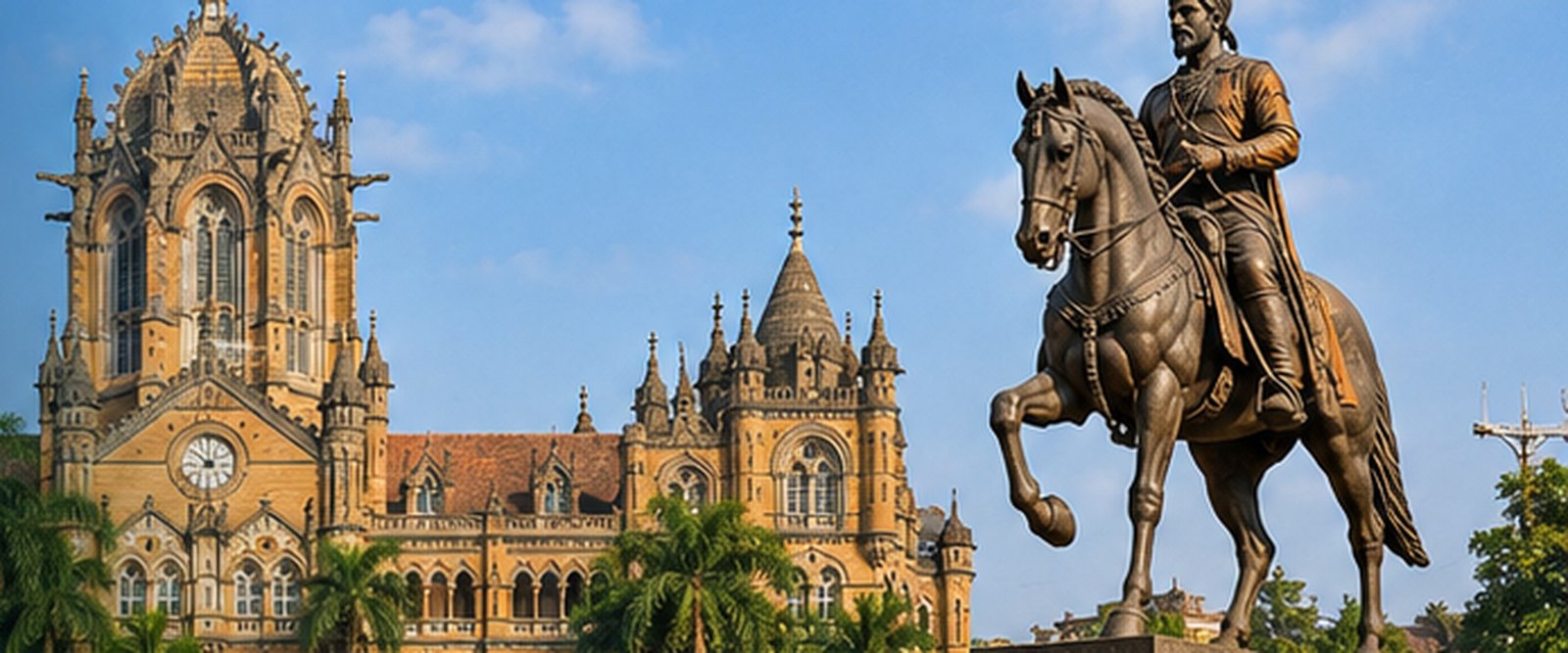 Taxi Service in Maharashtra from Raichur with Mumbai CST and Chhatrapati Shivaji Maharaj statue